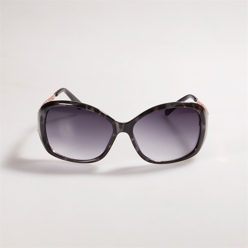 Sunsentials Womens Wrap Sunglasses Grey/Brown Tort