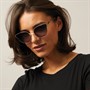 Sunsentials Womens Round Sunglasses Gold