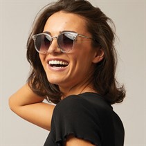 Sunsentials Womens Metal Sunglasses Zebra Effect With Shiny Silver Arms