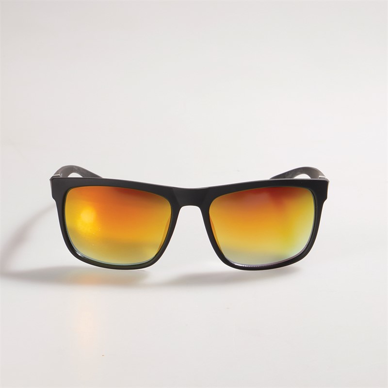 Sunsentials Mens Square Sunglasses Matte Black/Silver