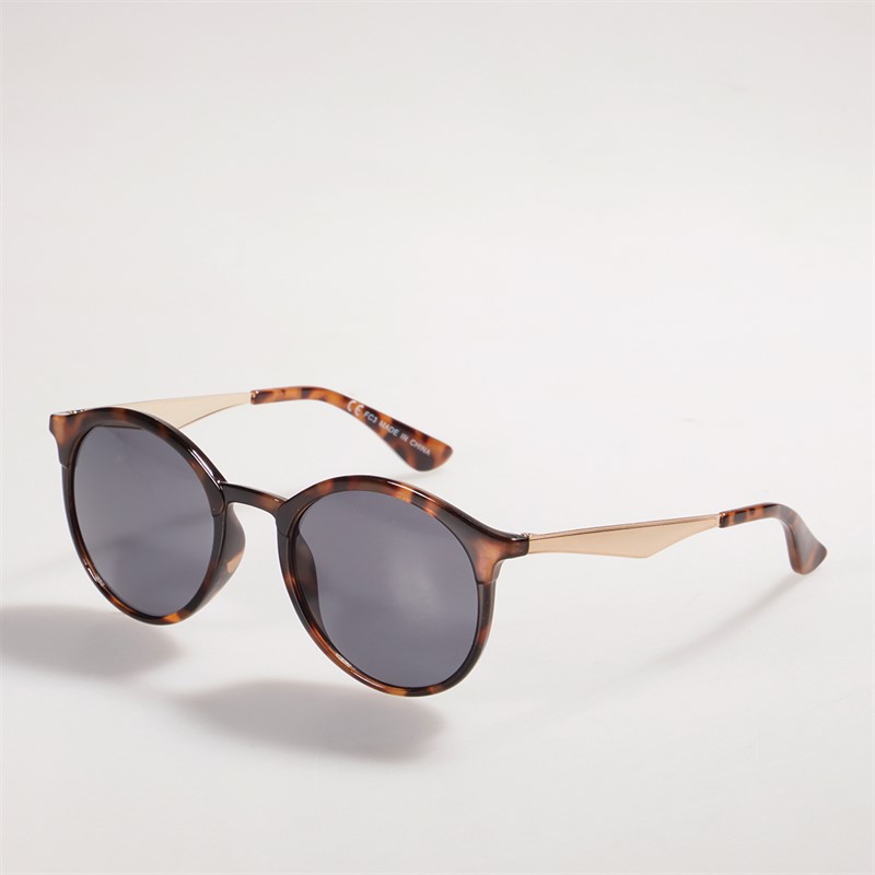 Sunsentials Womens Lucinda Rounds Sunglasses Tortoise Shell With Shiny Gold Arms