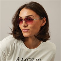 Sunsentials Womens Sunglasses Silver/Pink