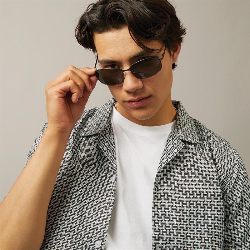 Sunsentials Mens Metal Wrap Sunglasses Gun