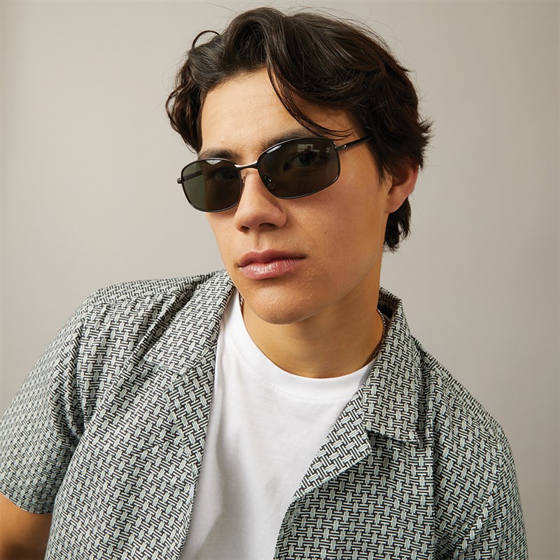 Sunsentials Mens Metal Wrap Sunglasses Gun