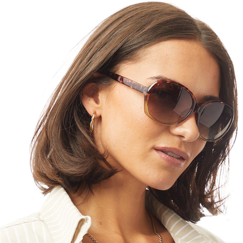 Sunsentials Womens Gradient Sunglasses Tort To Green