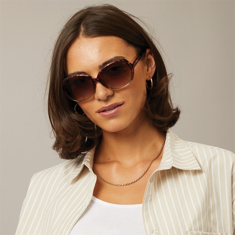 Sunsentials Womens Gradient Sunglasses Tort To Green