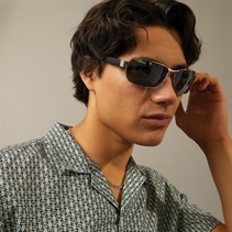 Sunsentials Mens Rectangle Sunglasses Silver