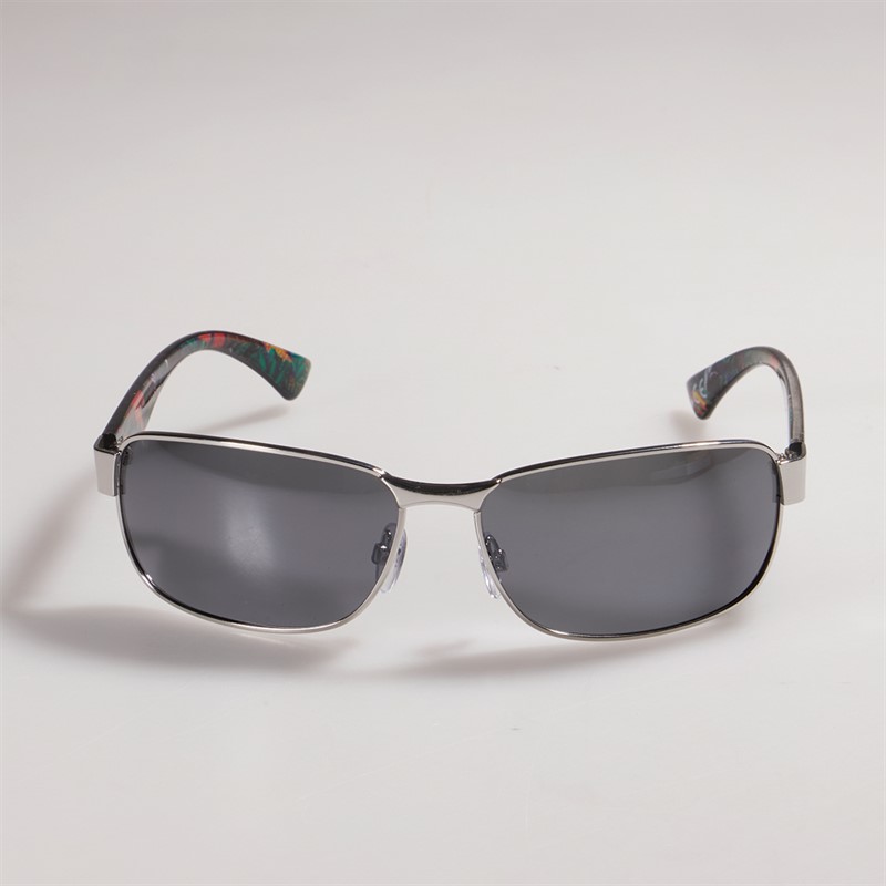 Sunsentials Mens Rectangle Sunglasses Silver