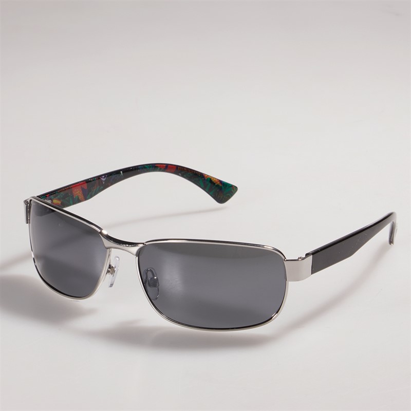 Sunsentials Mens Rectangle Sunglasses Silver