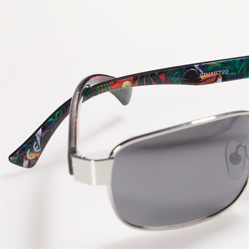 Sunsentials Mens Rectangle Sunglasses Silver