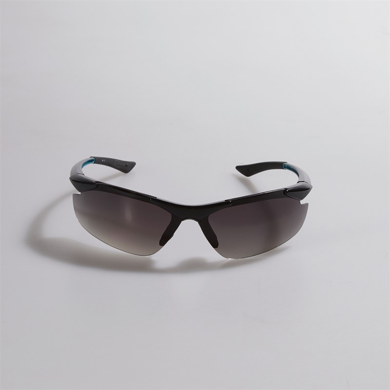 Sunsentials Semi Rim Wrap Sunglasses Black And Xtal Blue