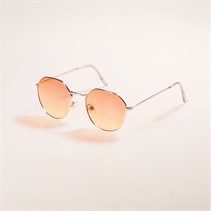 Sunsentials Womens Small Hex Sunglasses Gold