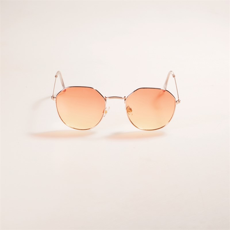 Sunsentials Womens Small Hex Sunglasses Gold