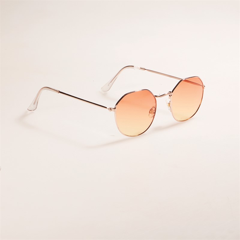 Sunsentials Womens Small Hex Sunglasses Gold
