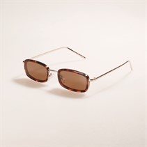 Sunsentials Womens Realm Rectangle Sunglasses Tortoise Shell With Shiny Gold Arms