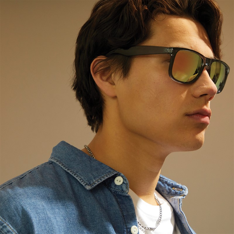 Sunsentials Mens Rectangle Sunglasses Xtal Grey