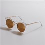 Sunsentials Womens Metal Round Sunglasses Cream