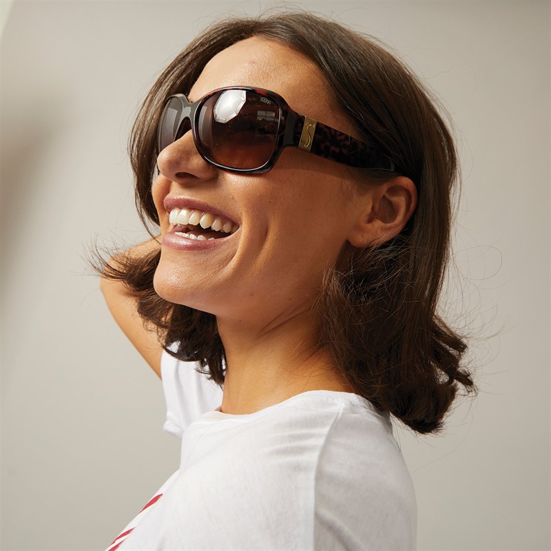 Suuna Womens Square Glam Sunglasses Demi Tort