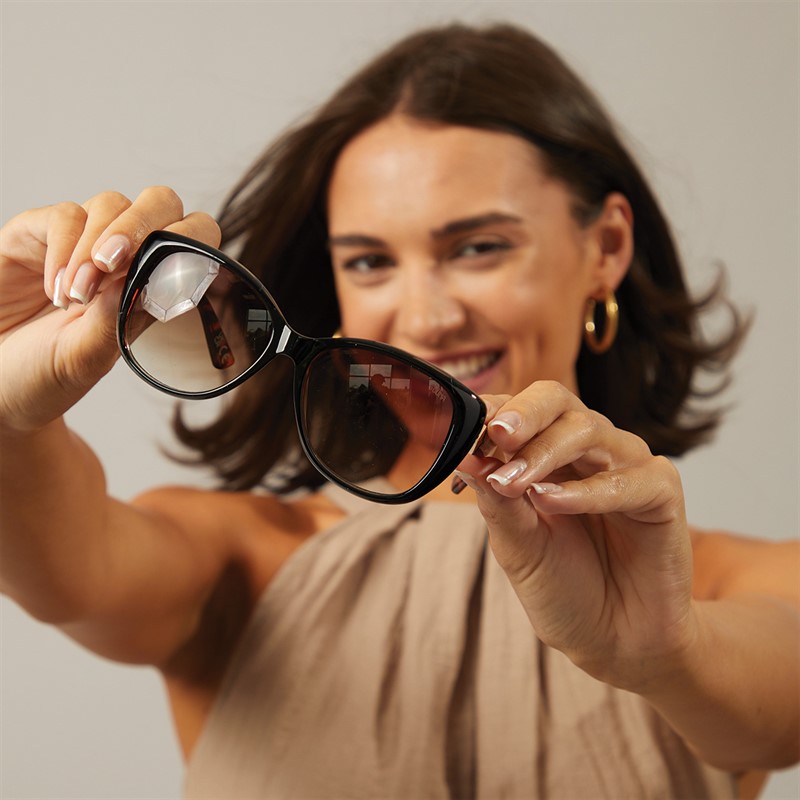 Suuna Womens Glam Cat Eye Sunglasses Black