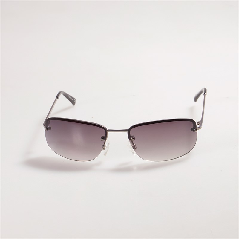 Suuna Mens Metal Rimless Sunglasses Gun