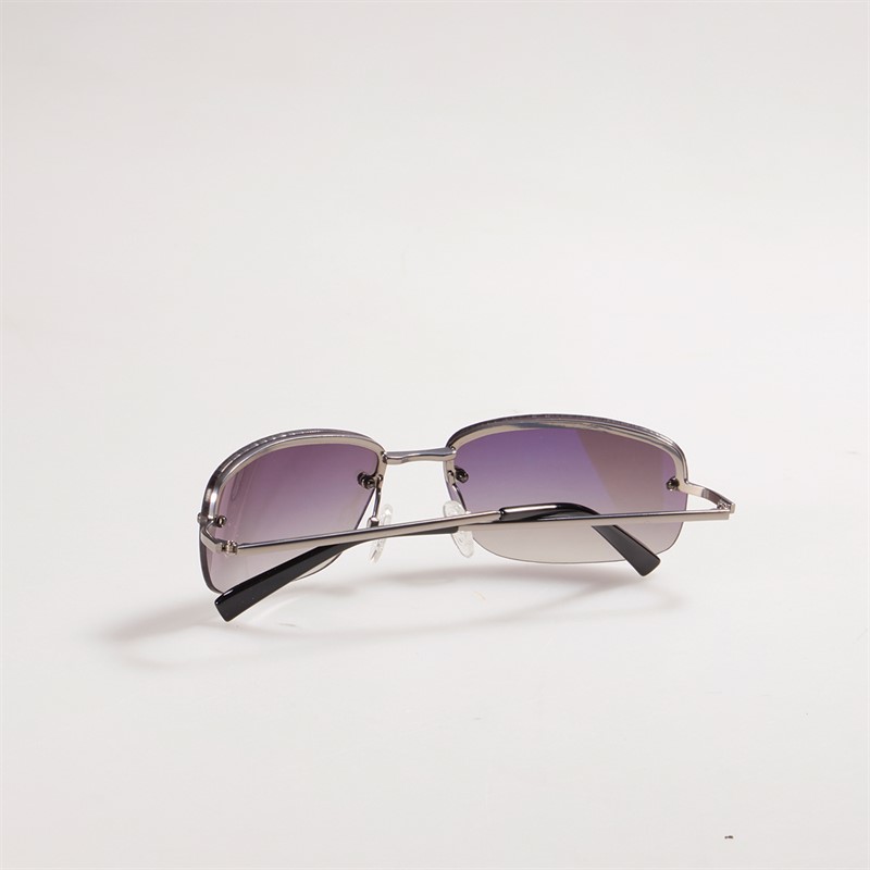 Suuna Mens Metal Rimless Sunglasses Gun