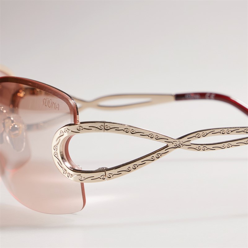 Suuna Womens Sunglasses Light Gold Metal