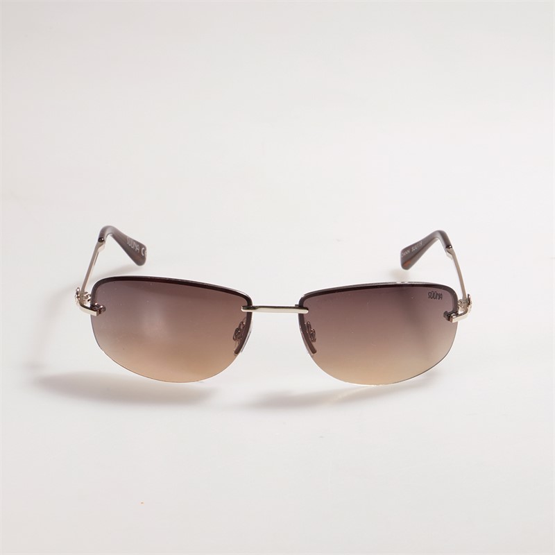 Suuna Womens Diamante Disk Sunglasses Gold/Diamante