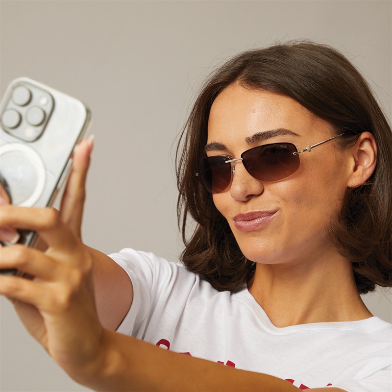 Suuna Womens Diamante Disk Sunglasses Gold/Diamante