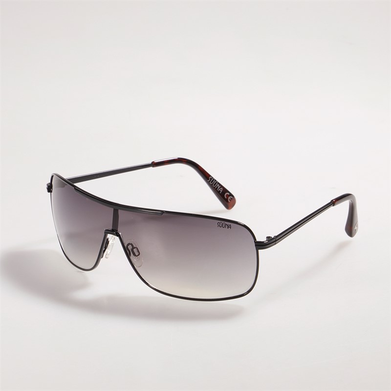 Suuna Mens Metal Visor Sunglasses Dark Gunmetal