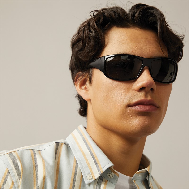 Suuna Mens Wrap Sunglasses Matte Black