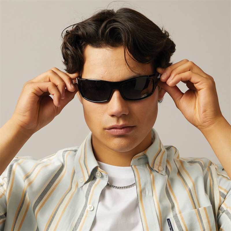 Suuna Mens Wrap Sunglasses Matte Black