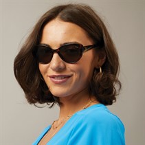 Suuna Womens Round Glam Sunglasses Red Tort
