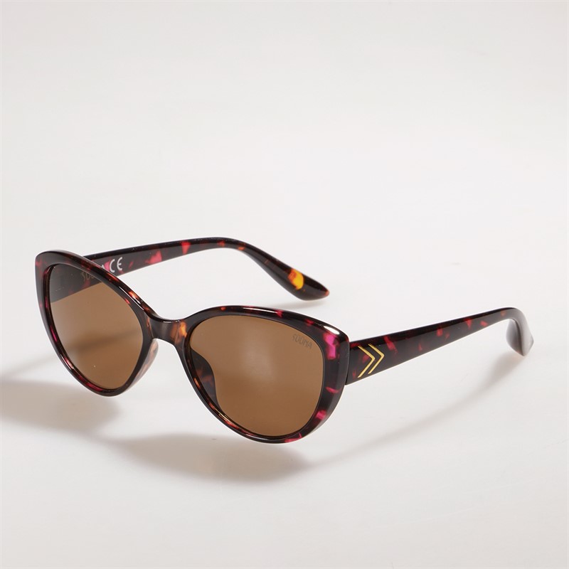 Suuna Womens Round Glam Sunglasses Red Tort