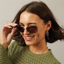 Suuna Womens Sunglasses Light Gold Metal