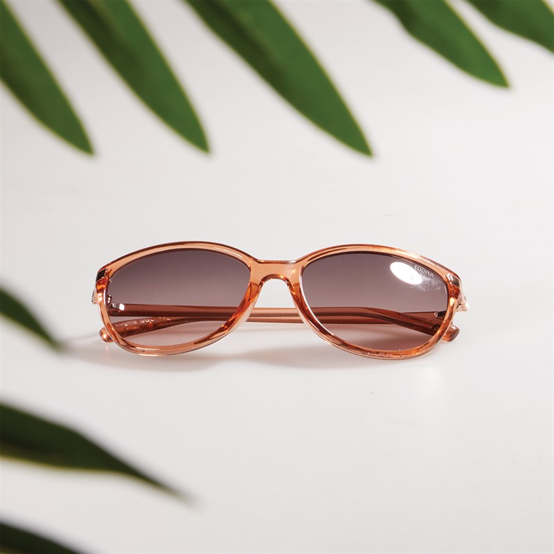 Suuna Womens Soft Cat Eye Sunglasses Xtal Peach Pink