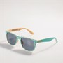 Monkey Monkey Kids D-Frame Sunglasses Mint Printed With Wood Effect