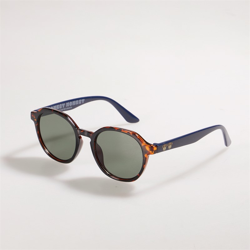 Monkey Monkey Kids Round Sunglasses Tort And Blue