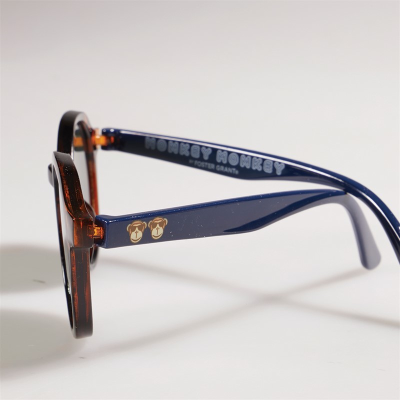 Monkey Monkey Kids Round Sunglasses Tort And Blue