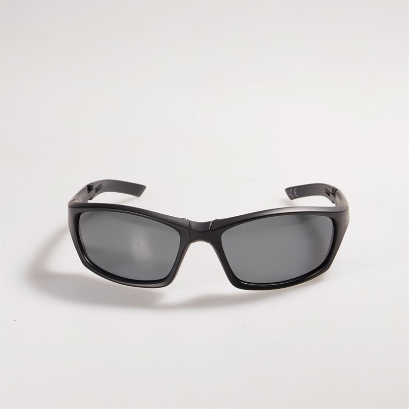 Freedom Mens Classic Sport Sunglasses Shiny Black Spray On Metallic Re/Black Rubber