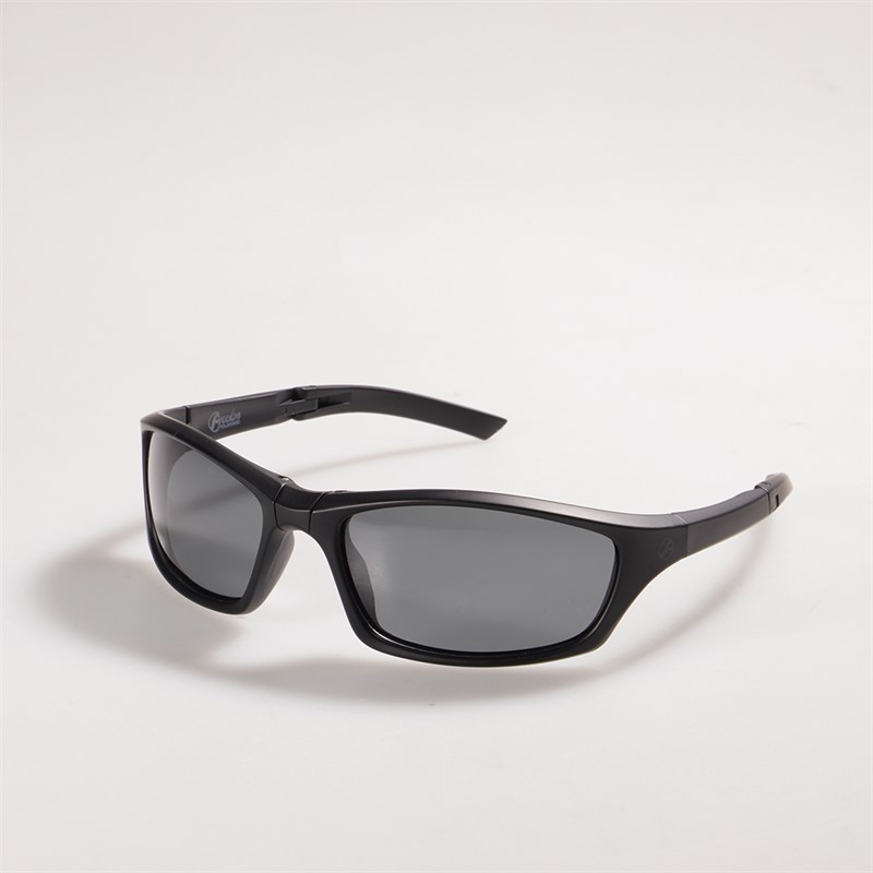 Freedom Mens Classic Sport Sunglasses Shiny Black Spray On Metallic Re/Black Rubber