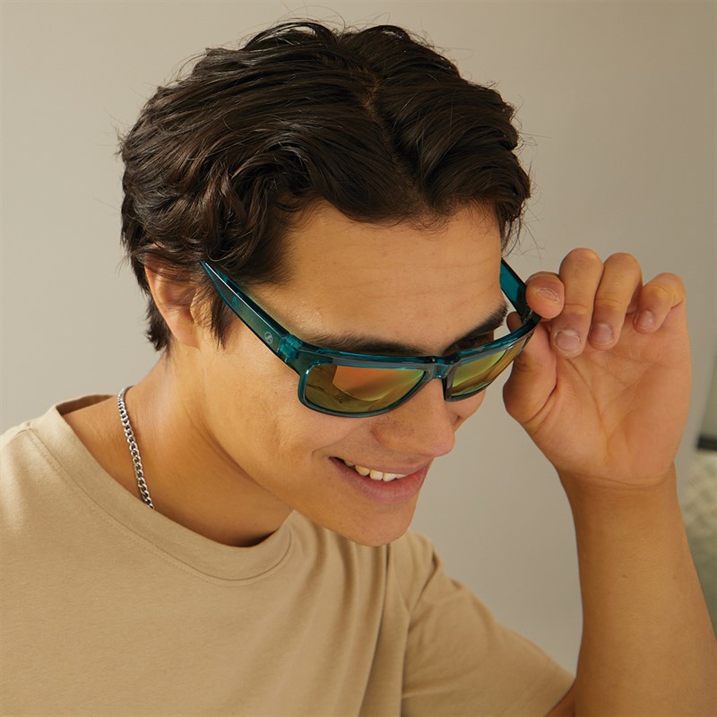 Freedom Mens D Frame Sport Sunglasses Xtal Turquoise
