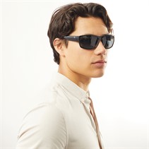 Freedom Mens Rectangle Wrap Sunglasses Black