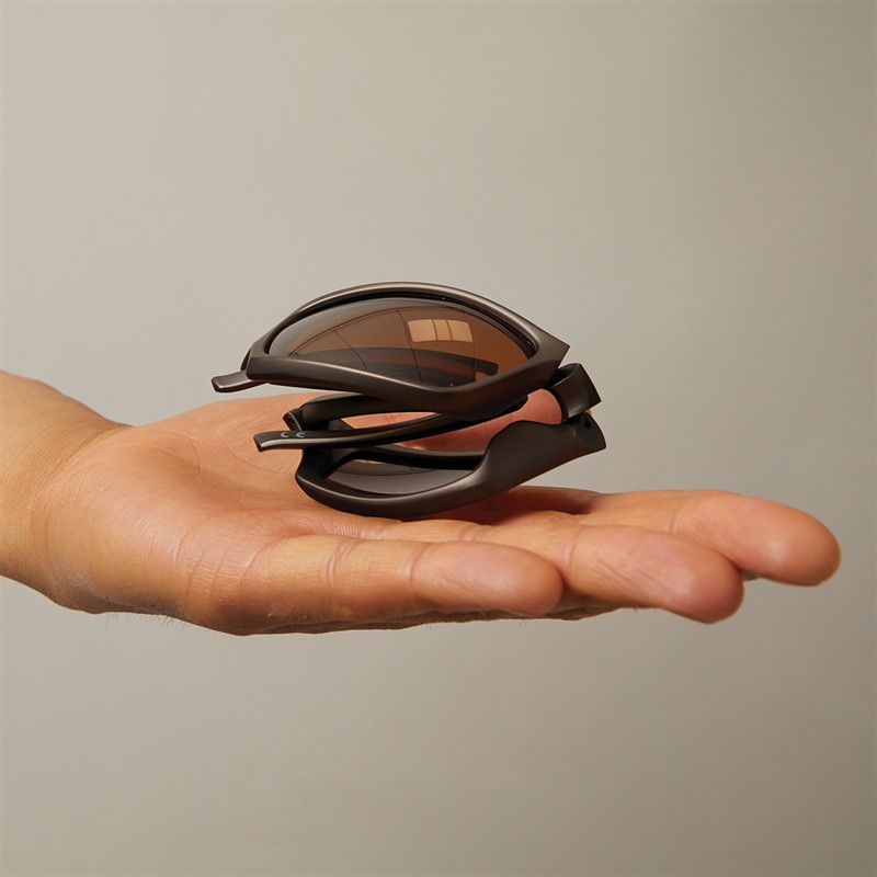 Freedom Mens Foldable Sport Wrap Sunglasses Matte Brown