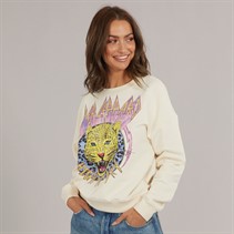 Def Leppard Womens Sweatshirt Buttercream