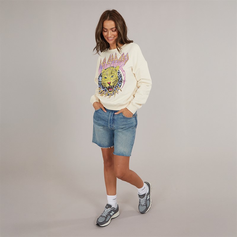 Def Leppard Womens Sweatshirt Buttercream