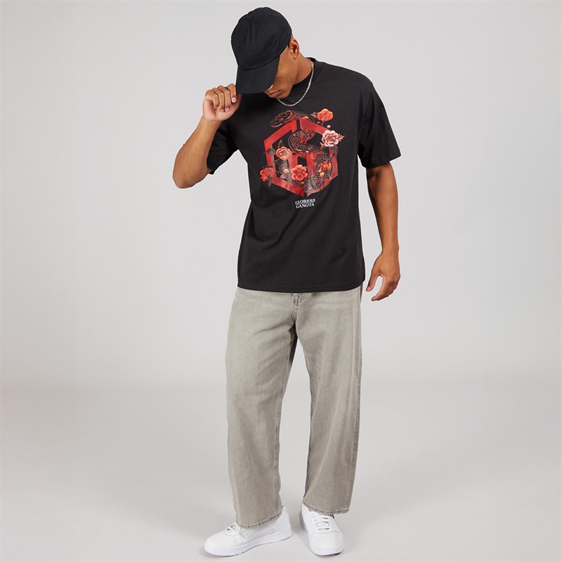 Glorious Gangsta Mens Serpente T-Shirt Black