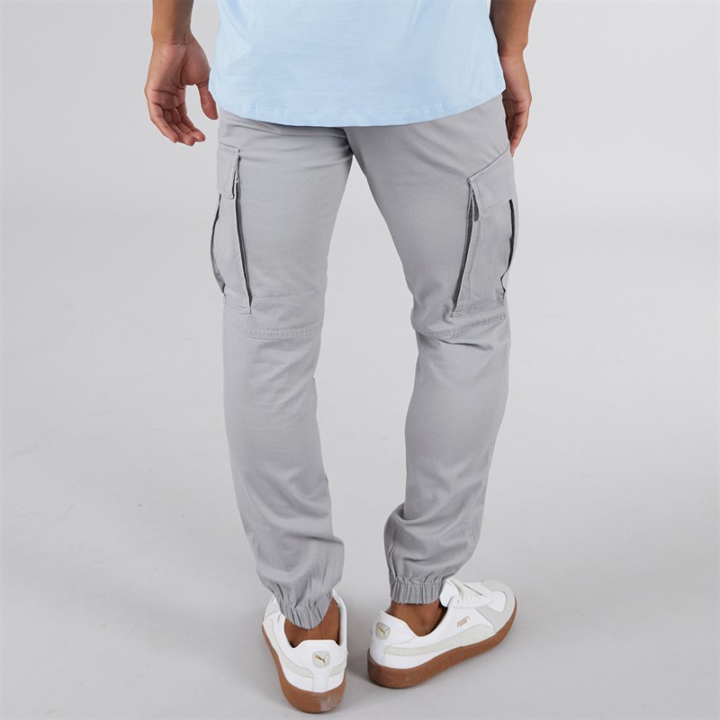 JJ REBEL Mens Michael Slim Cargos Ultimate Grey