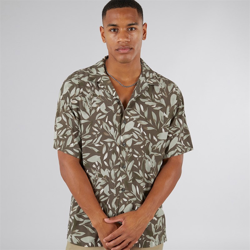 JJ REBEL Mens Bern Resort Short Sleeve Shirt Beetle