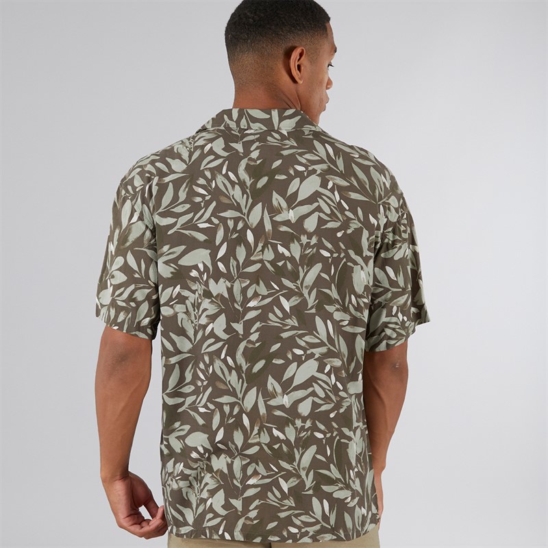 JJ REBEL Mens Bern Resort Short Sleeve Shirt Beetle