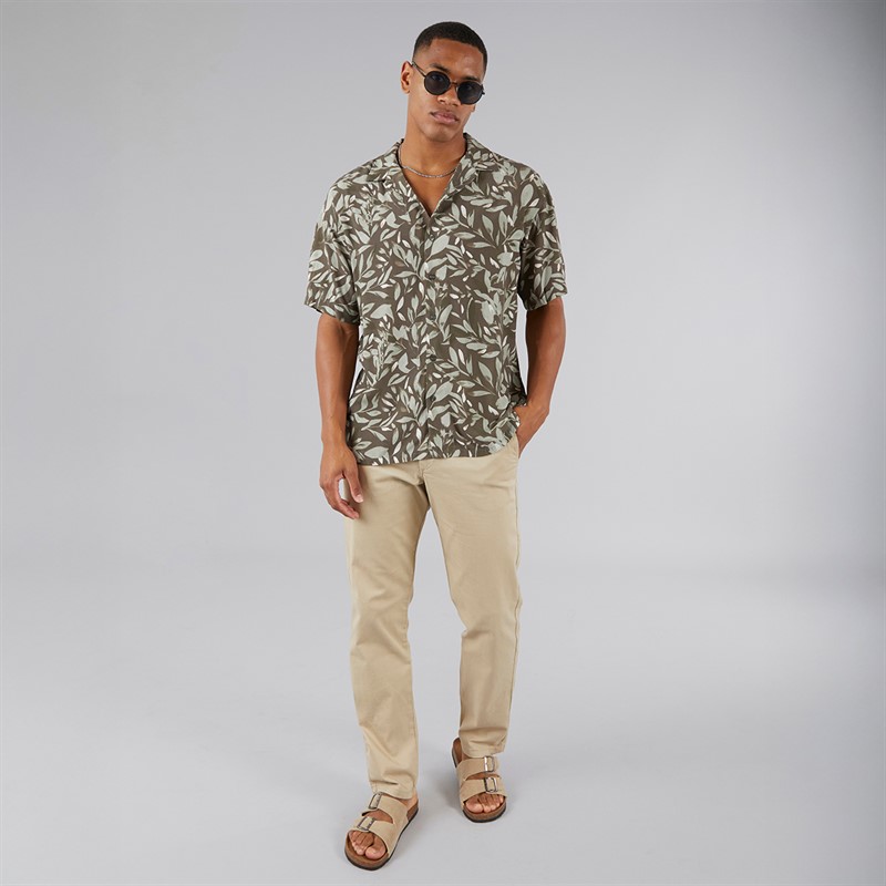 JJ REBEL Mens Bern Resort Short Sleeve Shirt Beetle